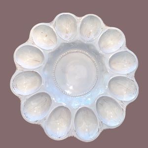 Ceramic farmhouse style deviled egg serving plate